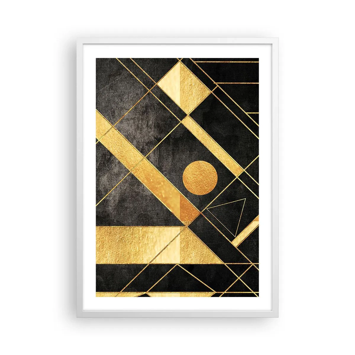 Affiche dans un cadre blanc - Poster - Soleil du désert - 50x70 cm