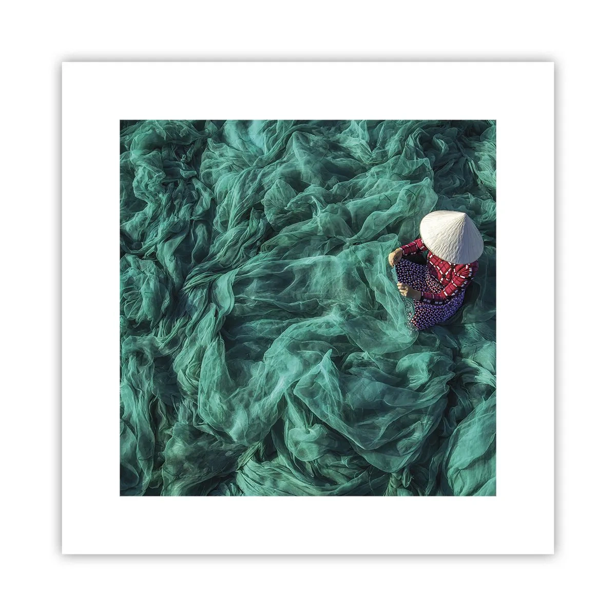 Affiche - Poster - Dans une mer de filet - 30x30 cm