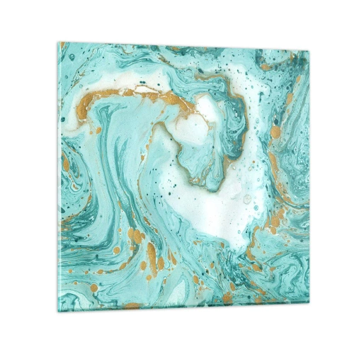 Impression sur verre - Image sur verre - Sous la grande vague de l'ère Edo - 50x50 cm