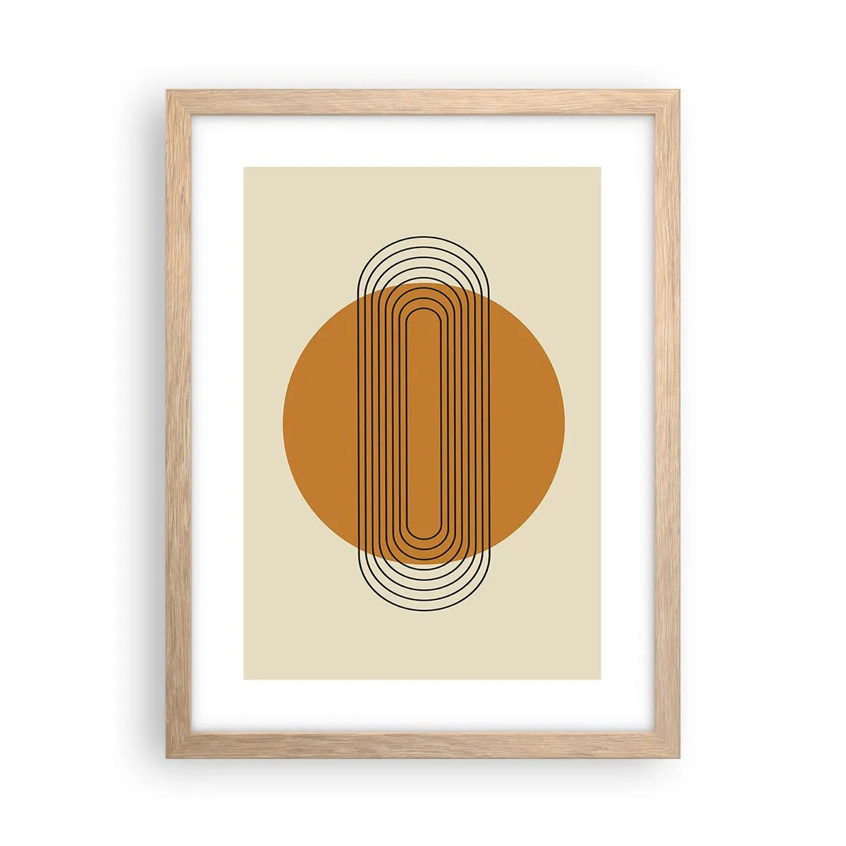 Affiche dans un chêne clair - Poster - Plan idéal - 30x40 cm