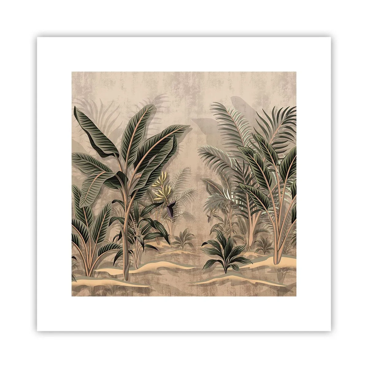 Affiche - Poster - Une gravure de style colonial - 30x30 cm