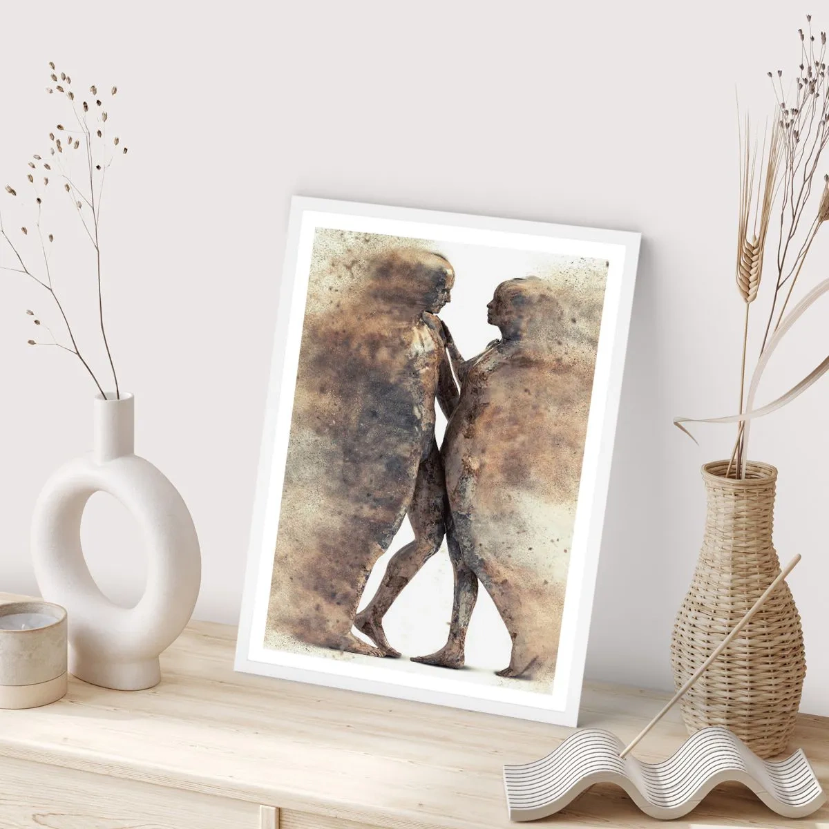 Affiche dans un cadre blanc - Poster - Ils sont sortis de la poussière pour aimer - 50x70 cm