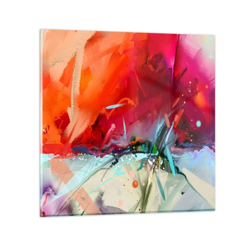 Impression sur verre - Image sur verre - Une explosion de lumières et de couleurs - 70x70 cm