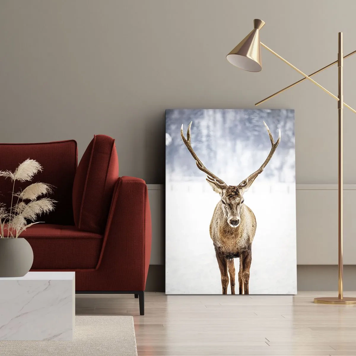 Impression sur toile - Image sur toile - Directement du brouillard enneigé - 80x120 cm