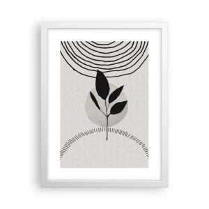 Affiche dans un cadre blanc - Poster - Composition : rituels de la nature - 30x40 cm