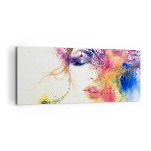 Impression sur toile - Image sur toile - Vertiges arc-en-ciel - 100x40 cm