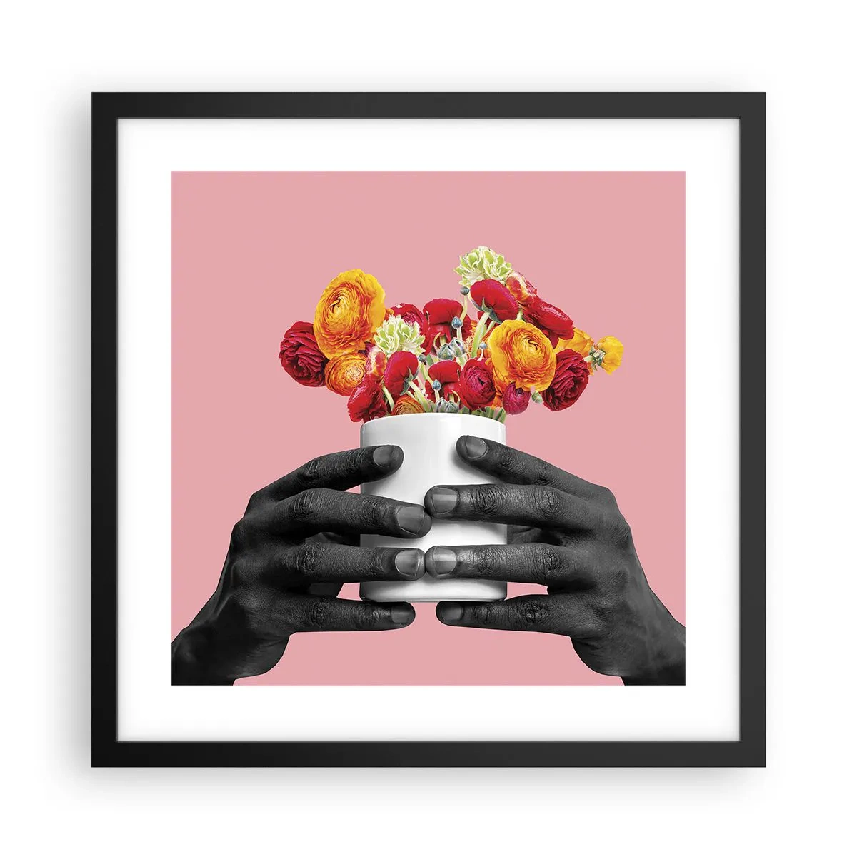 Affiche dans un cadre noir - Poster - Apothéose de la vie - 40x40 cm