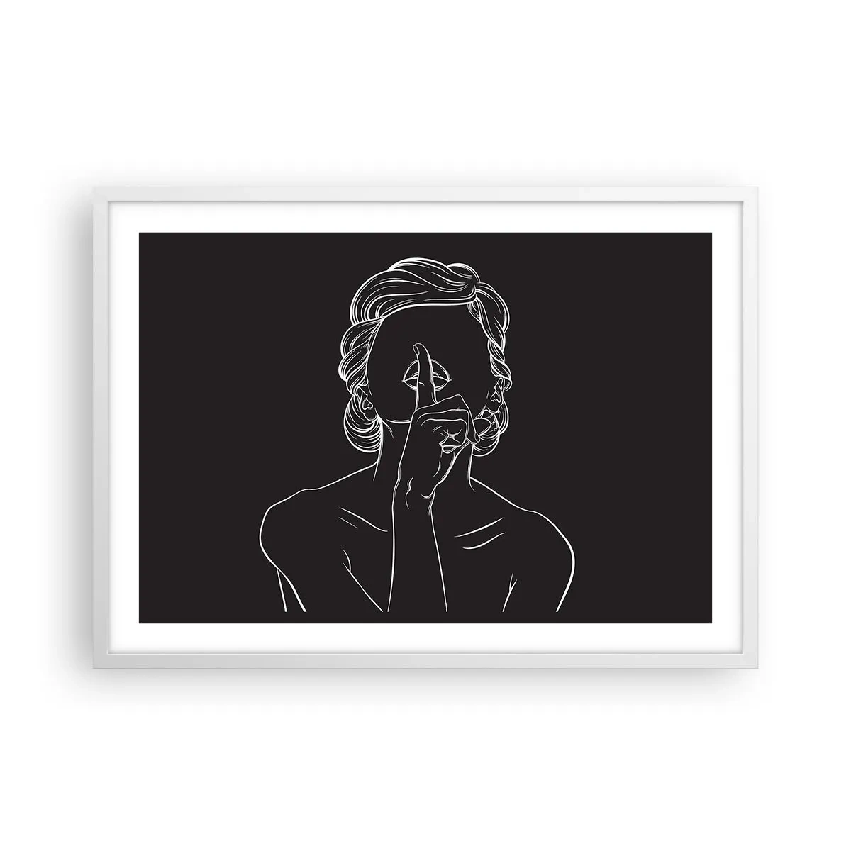 Affiche dans un cadre blanc - Poster - La beauté s'épanouit en silence - 70x50 cm