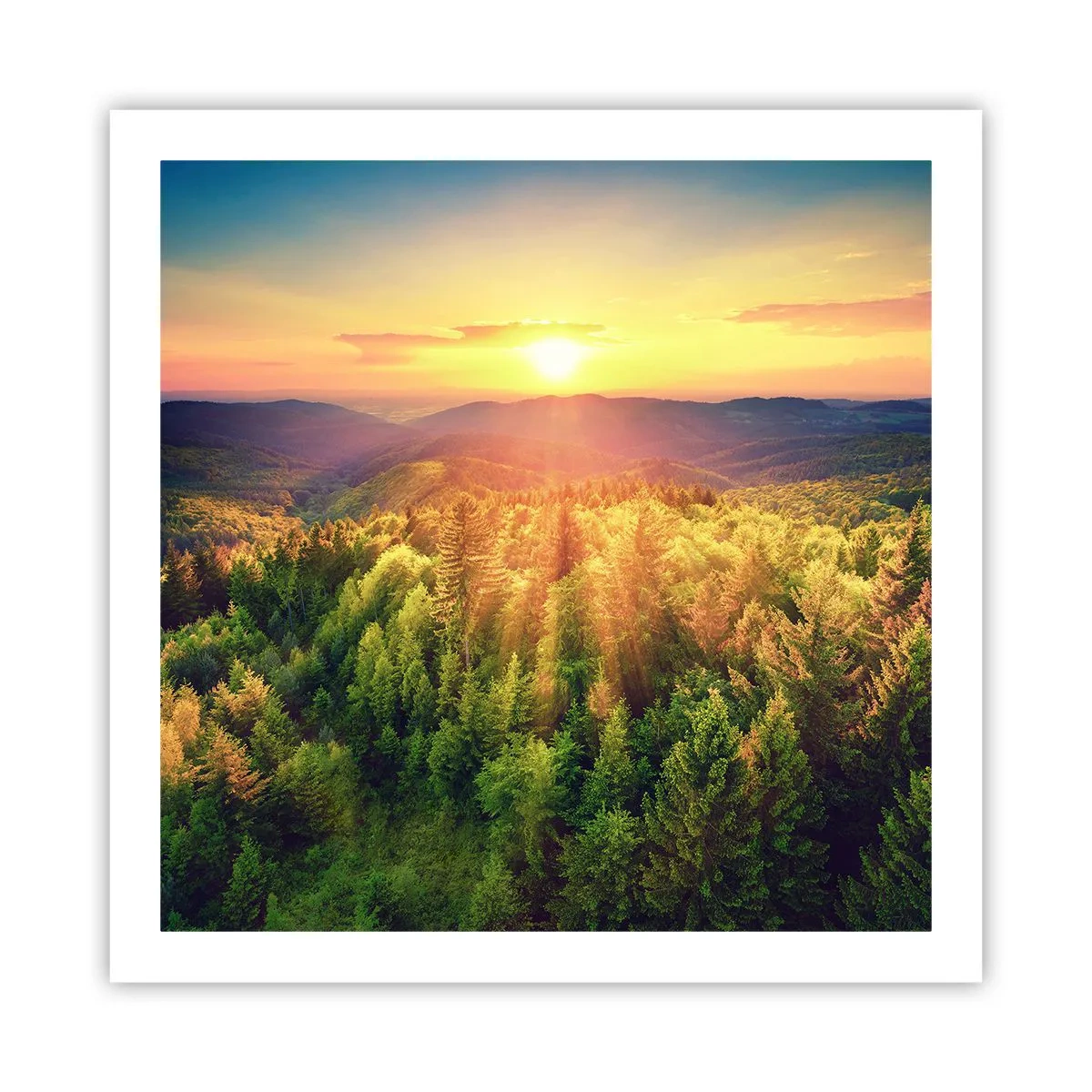 Affiche - Poster - Monts et sommets - 60x60 cm