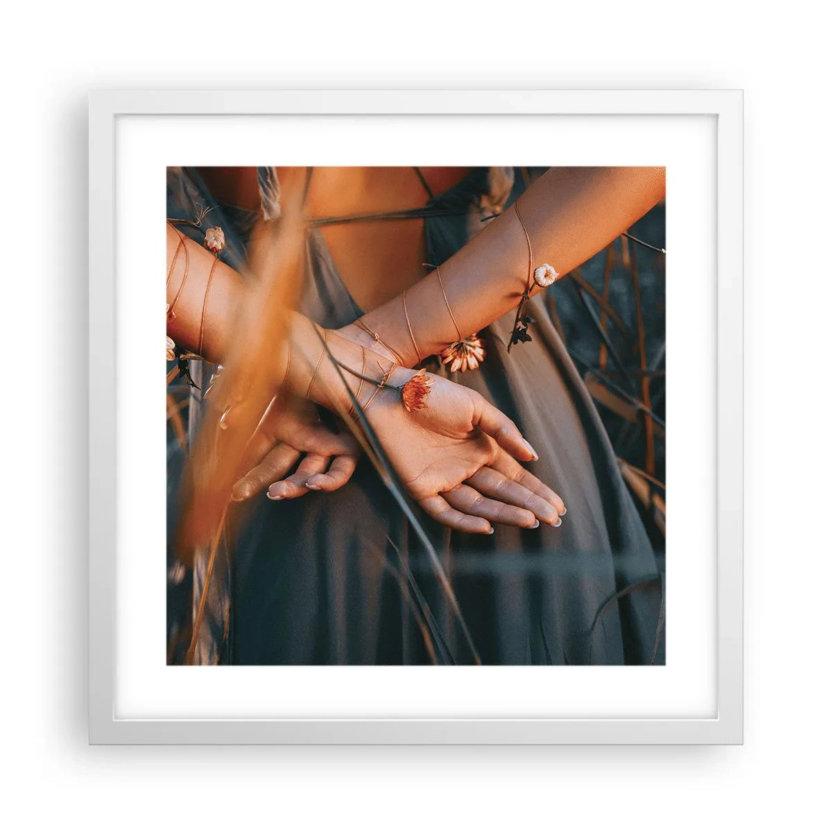 Affiche dans un cadre blanc - Poster - Liée à la nature - 40x40 cm