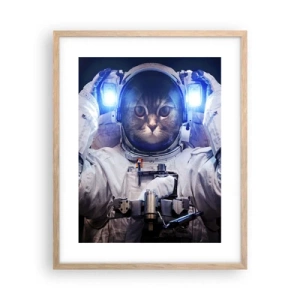 Affiche dans un chêne clair - Poster - Houston, vous avez un problème - 40x50 cm