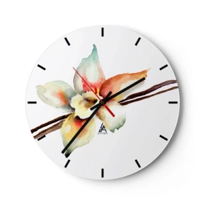 Horloge murale - Pendule murale - Motif floral à l'aquarelle sur fond clair - 30x30cm - Douceur de couleur renversée - Décoration murale moderne pour le salon, la cuisine et la chambre ARTTOR