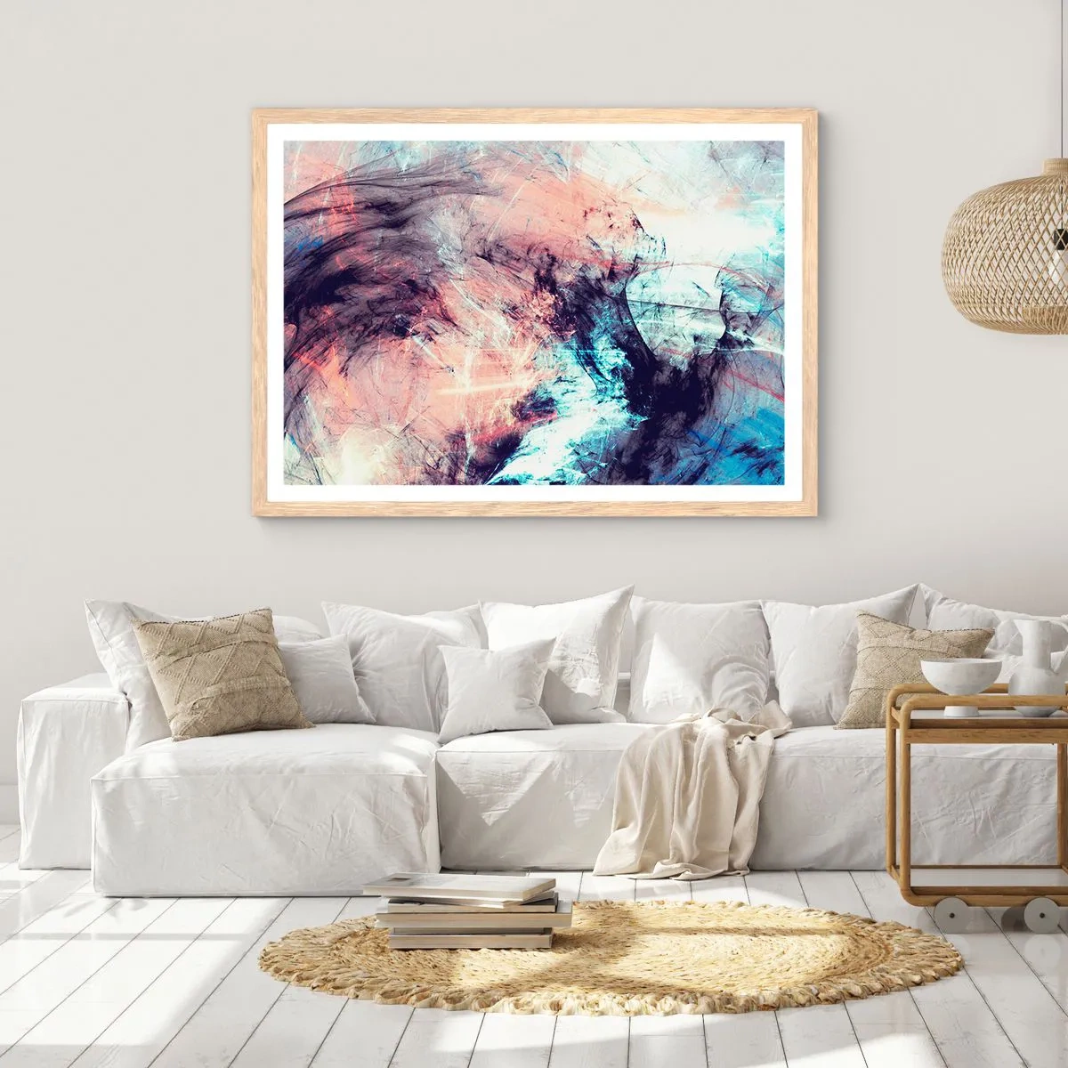 Affiche dans un chêne clair - Poster - Sentir le vent - 70x50 cm