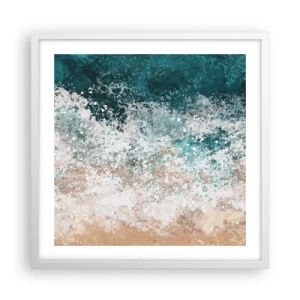 Affiche dans un cadre blanc - Poster - Histoires de la mer - 50x50 cm