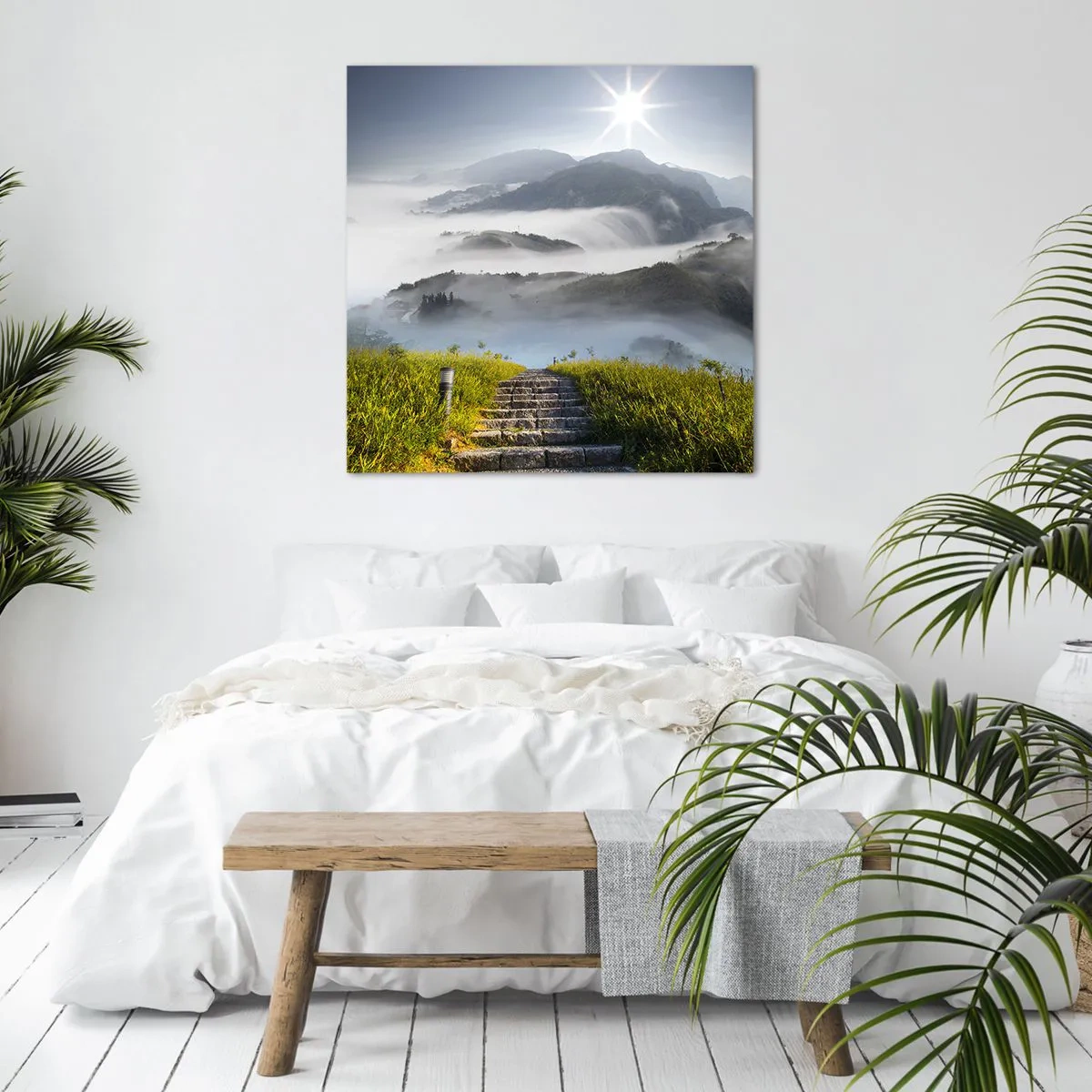 Impression sur toile - Image sur toile - Toujours plus haut vers les nuages - 40x40 cm