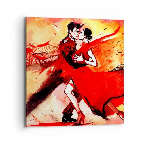 Impression sur toile - Image sur toile - Le rythme violet de la passion - 70x70 cm