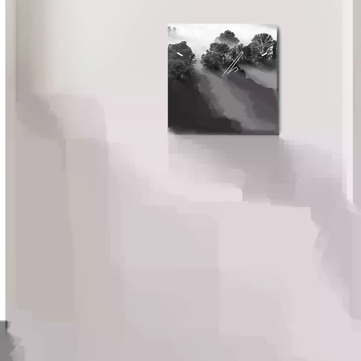 Horloge murale - Pendule murale - Sortir de son sommeil - 40x40 cm