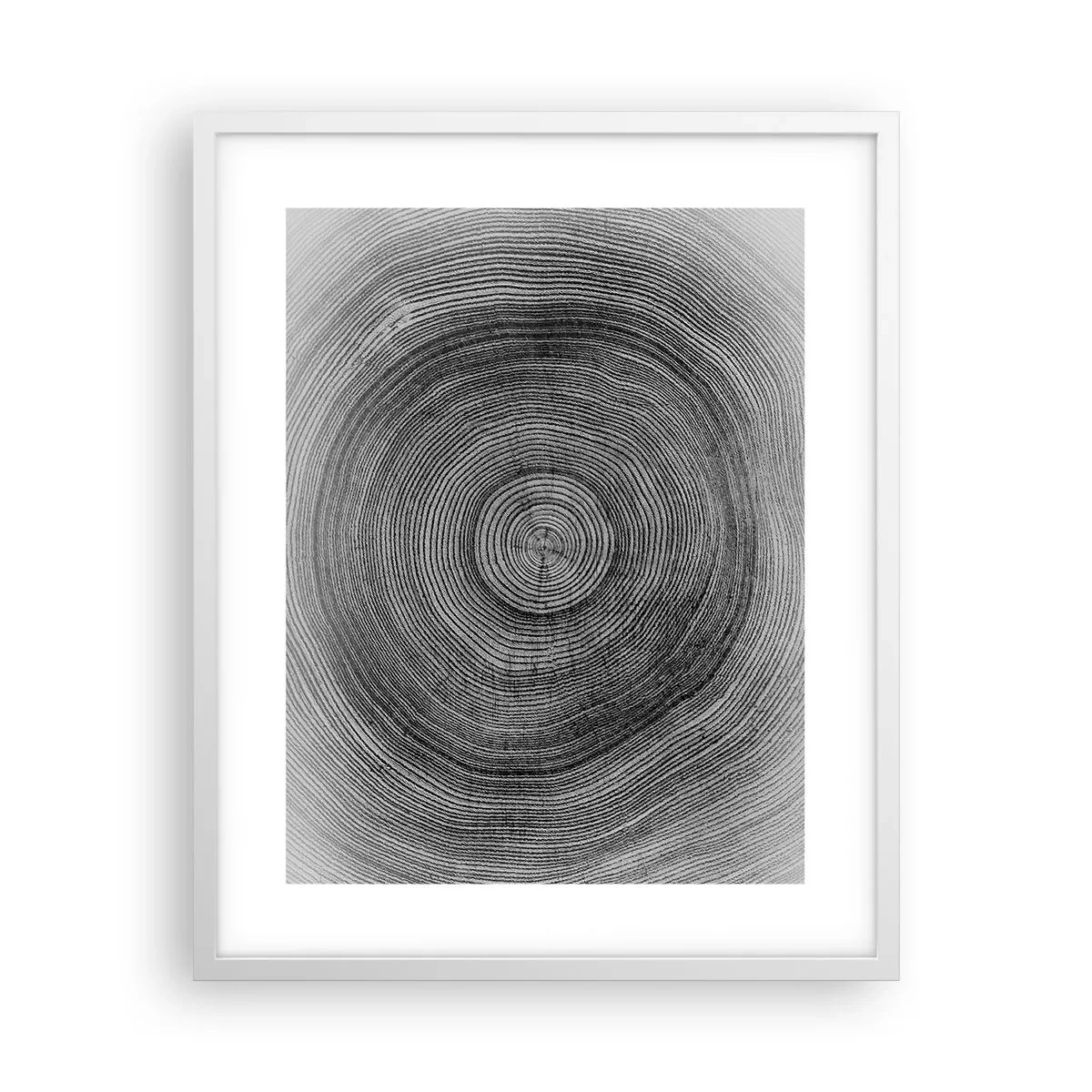 Affiche dans un cadre blanc - Poster - Signe du temps - 40x50 cm