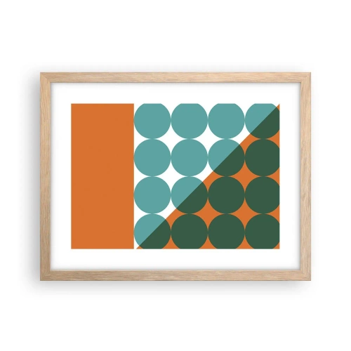 Affiche dans un chêne clair - Poster - En haut et en diagonale - 40x30 cm