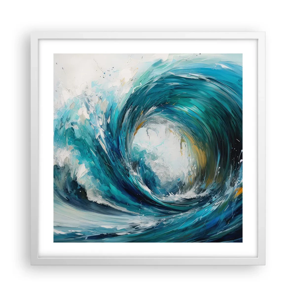 Affiche dans un cadre blanc - Poster - Portail maritime - 50x50 cm