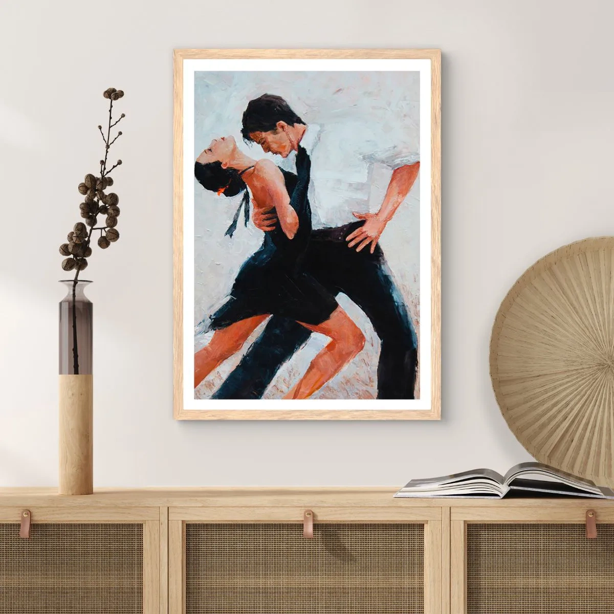 Affiche dans un chêne clair - Poster - Tango de mes rêves et pensées - 50x70 cm