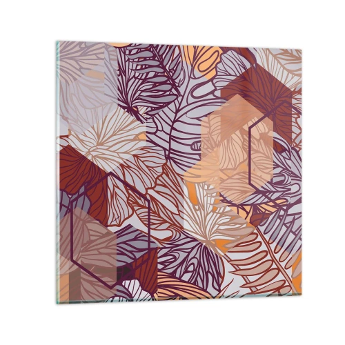 Impression sur verre - Image sur verre - Relation impossible entre la géométrie et la nature - 40x40 cm