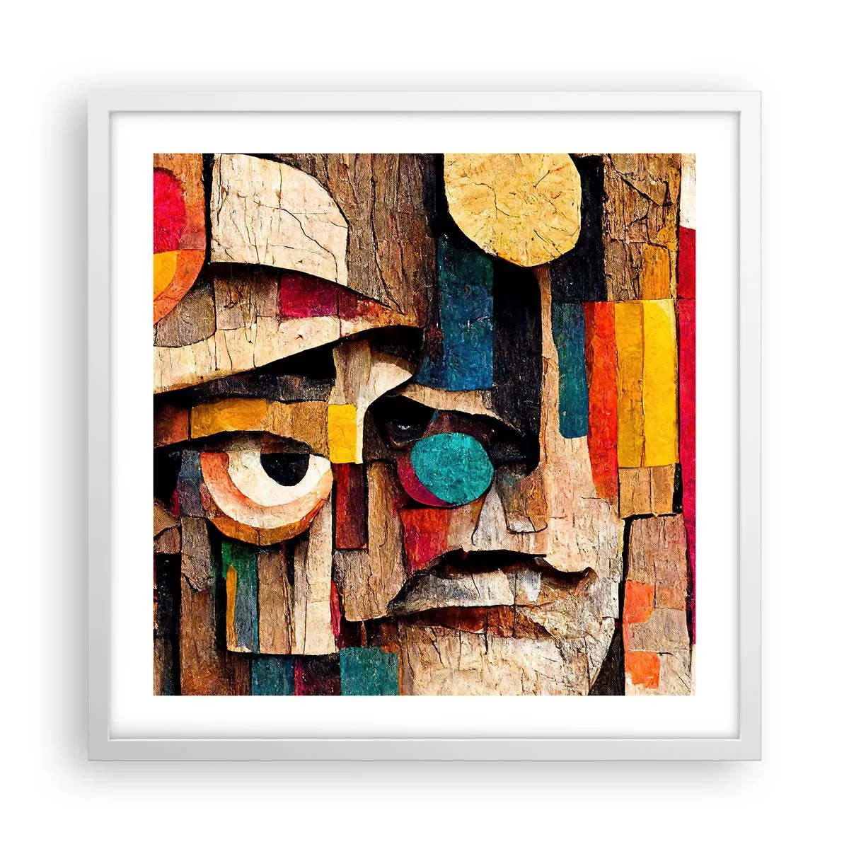 Affiche dans un cadre blanc - Poster - Je te vois… - 50x50 cm