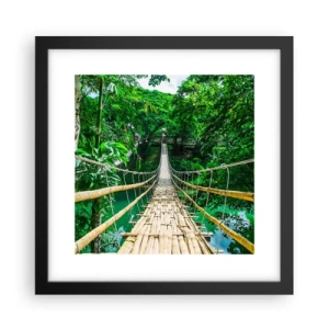 Affiche dans un cadre noir - Poster - Pont de singe en pleine nature - 30x30 cm