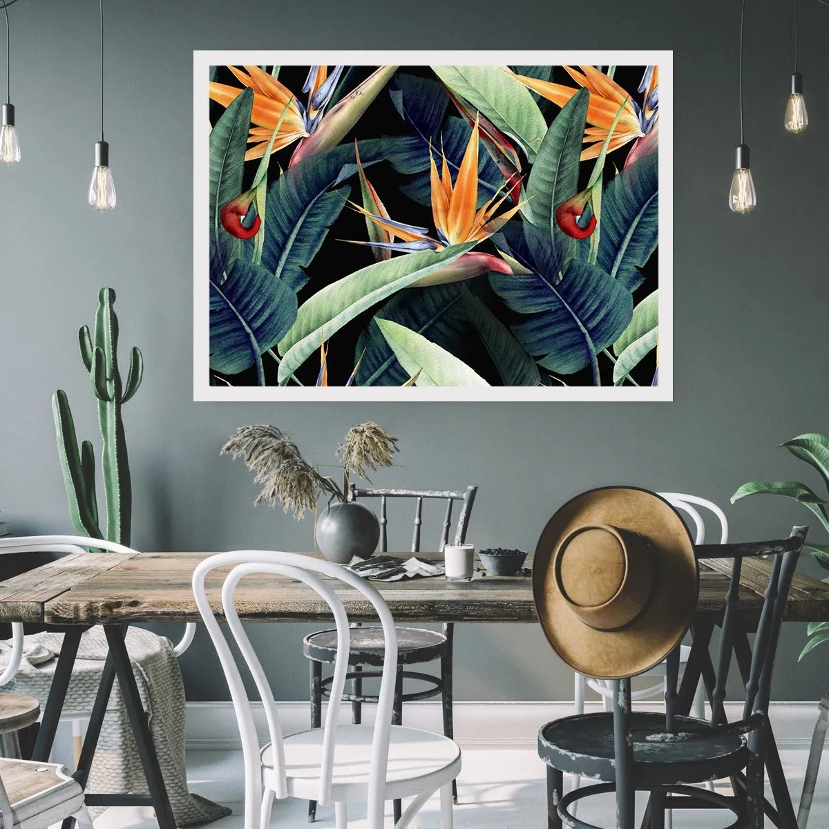 Affiche - Poster - Fleurs flamboyantes des tropiques - 70x50 cm
