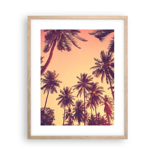 Affiche dans un chêne clair - Poster - Variation tropicale - 40x50 cm