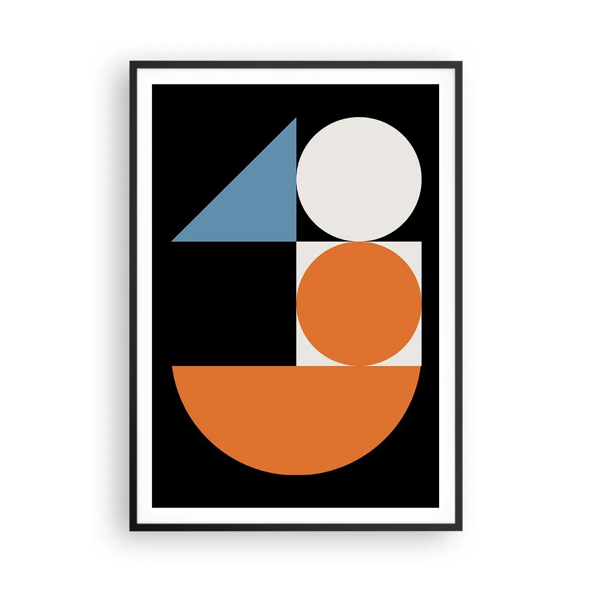 Affiche dans un cadre noir - Poster - Rangement de figures - 70x100 cm