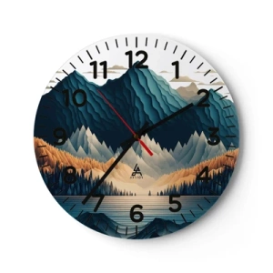 Horloge murale - Pendule murale - Paysage de montagne parfait - 40x40 cm