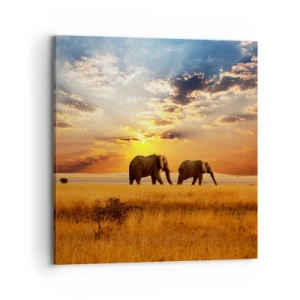 Impression sur toile - Image sur toile - Déambulation familliale - 70x70 cm