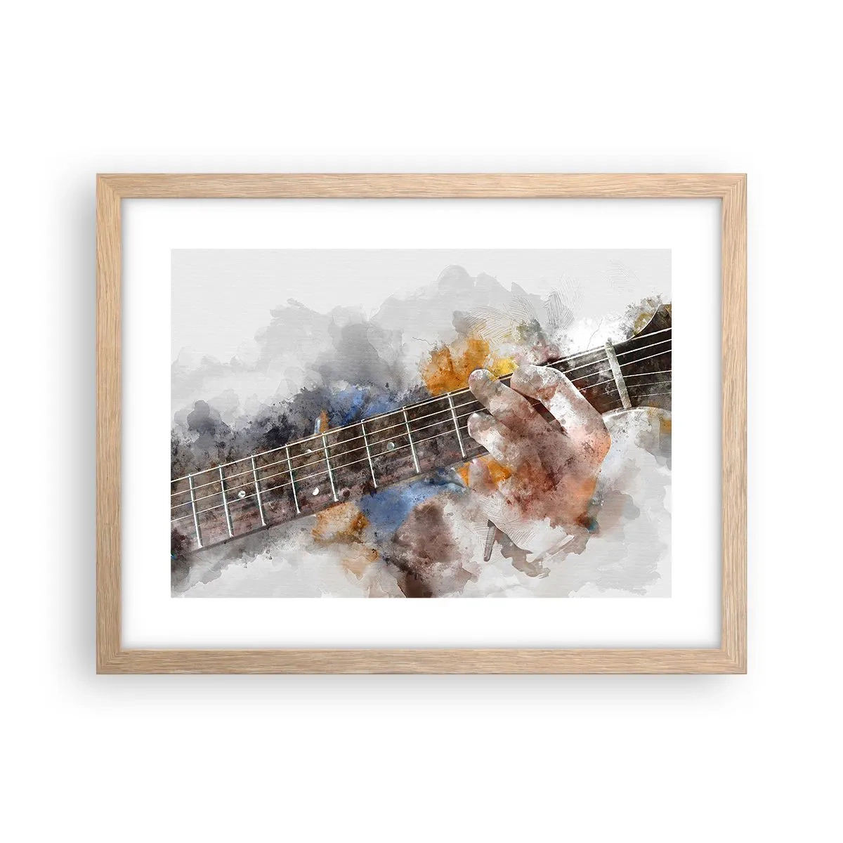 Affiche dans un chêne clair - Poster - La poésie entre les cordes - 40x30 cm