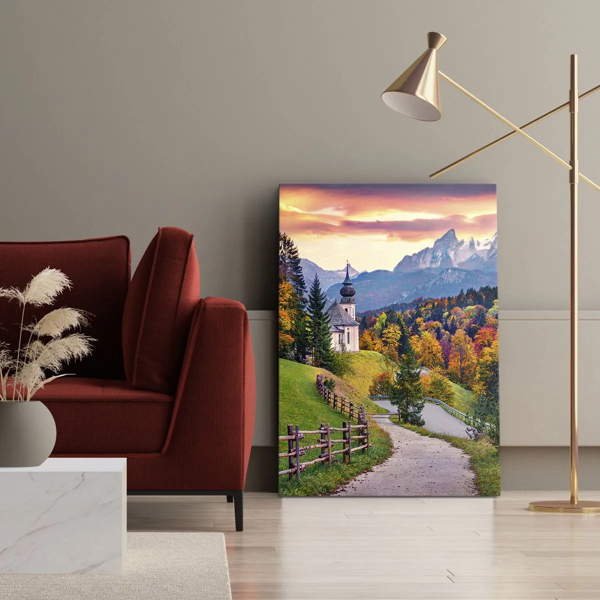 Impression sur toile - Image sur toile - Paysage comme peind - 65x120 cm