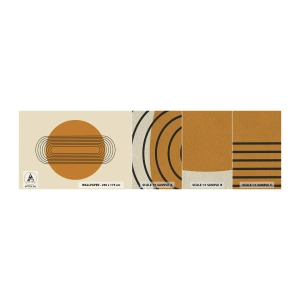 Échantillon de Papier Peint Premium Sand - Plan idéal - Abstraction, Graphique, Modèle moderne - 100x30 cm