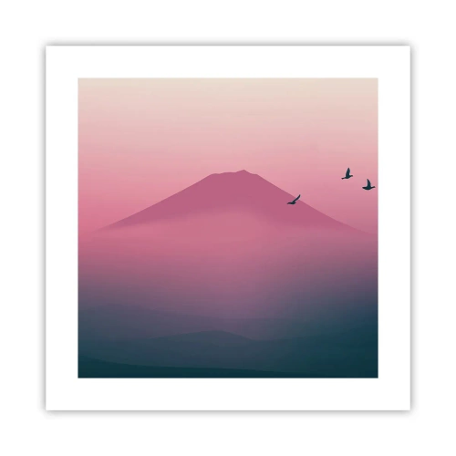 Affiche - Poster - Des pèlerins au dessus des nuages - 40x40 cm