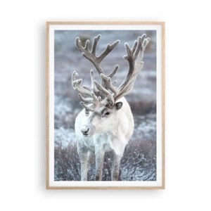 Affiche dans un chêne clair - Poster - Portrait au soleil - 70x100 cm