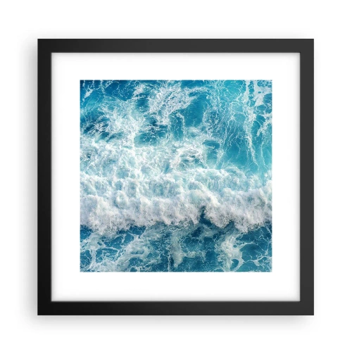 Affiche dans un cadre noir - Poster - Joyeusement et en sautant - 30x30 cm