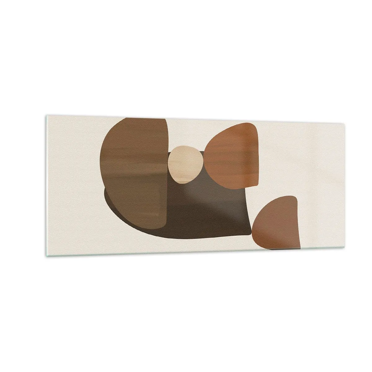 Impression sur verre - Image sur verre - Composition de marrons - 100x40 cm