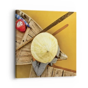 Impression sur toile - Image sur toile - La vie sur le fleuve Jaune - 30x30 cm