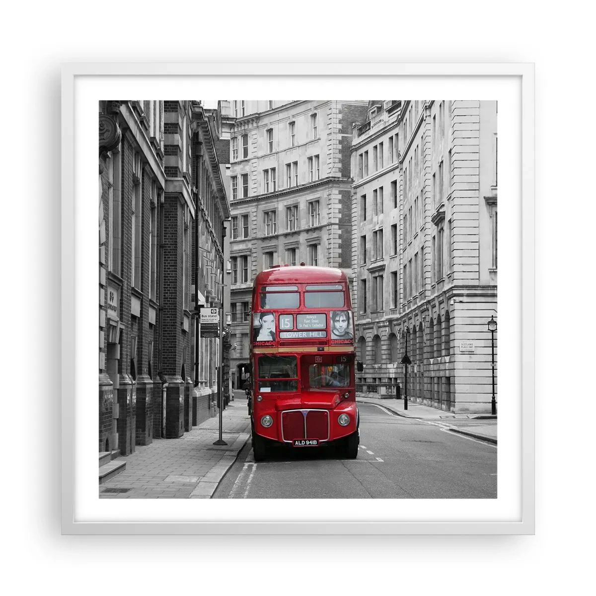 Affiche dans un cadre blanc - Poster - La vie de tous les jours ne doit pas être grise - 60x60 cm