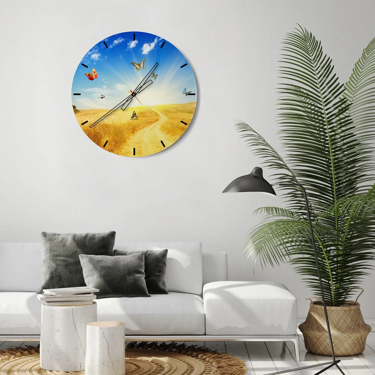 Horloge murale - Pendule murale - Et comment ne pas aimer l'été ? - 40x40 cm