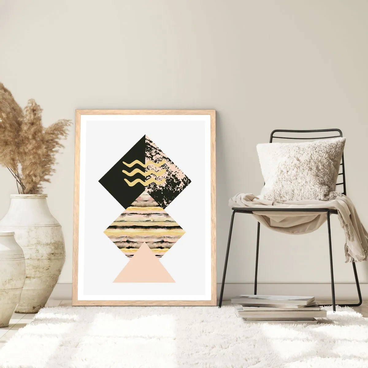 Affiche dans un chêne clair - Poster - Pas si simple - 50x70 cm