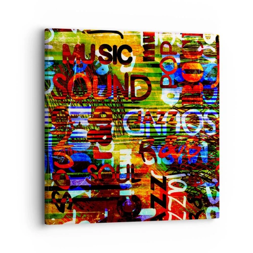 Impression sur toile - Image sur toile - Toutes les nuances du son - 30x30 cm