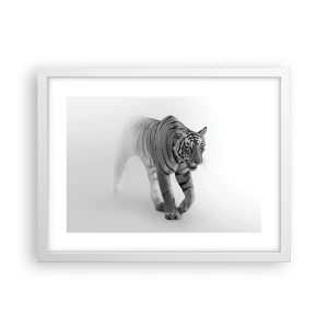 Affiche dans un cadre blanc - Poster - Accroupi dans le brouillard - 40x30 cm