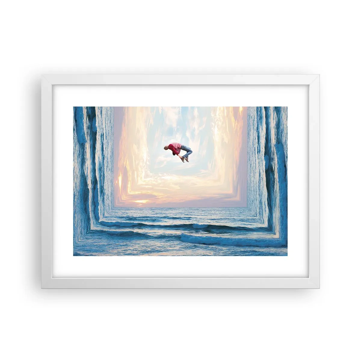 Affiche dans un cadre blanc - Poster - Vers une autre dimension - 40x30 cm