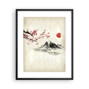 Affiche dans un cadre noir - Poster - Tomber amoureux du Japon - 40x50 cm
