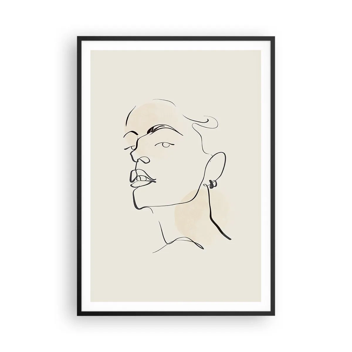 Affiche dans un cadre noir - Poster - Regard fier - 70x100 cm