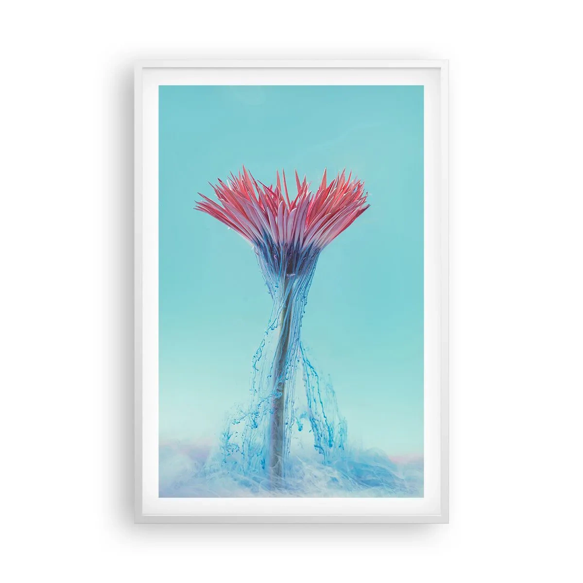 Affiche dans un cadre blanc - Poster - Dans une étreinte vivifiante - 61x91 cm